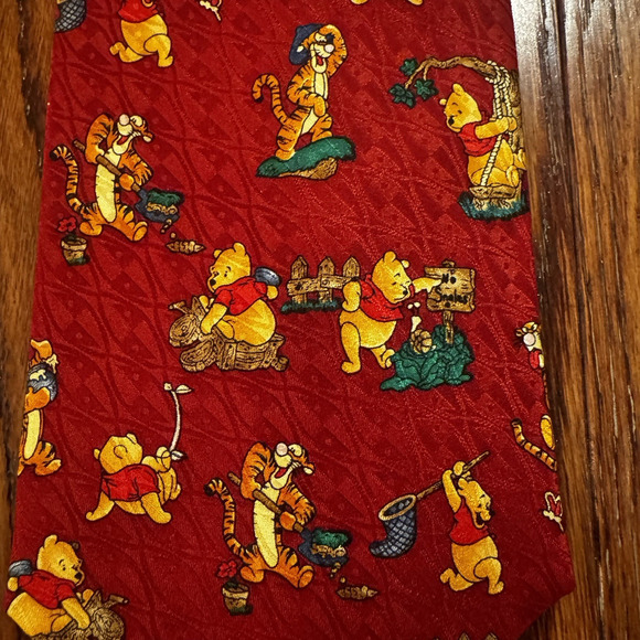 Vintage Disney Pooh 100 Acre Collection Silk Tie JCPenney 1998 Tigger New NOS - Picture 2 of 10